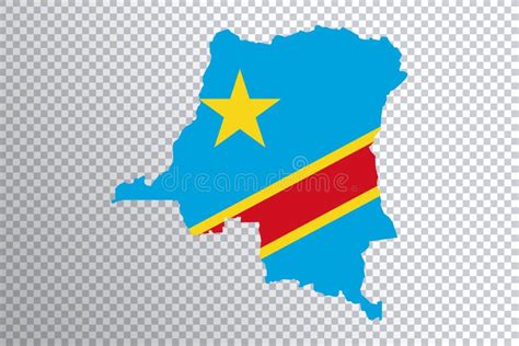 Bandeira Do Congo Da Rep Blica Democr Tica No Fundo Transparente Do