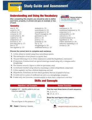 Geometry Chapter Review Pages From Book Pdf