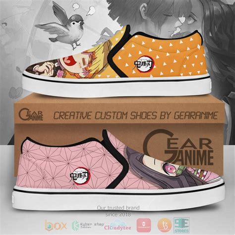 HOT Zenitsu And Nezuko Anime Demon Slayer Slip On Sneaker Express Your Unique Style With
