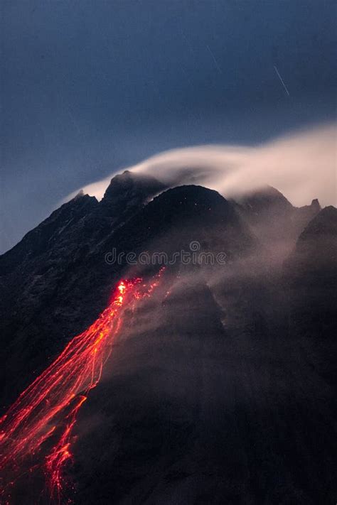 Lava Dome of Merapi stock image. Image of mountain, eruption - 254635075