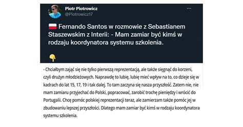 Fernando Santos O Swojej Roli W Polskiej Pi Ce Footroll