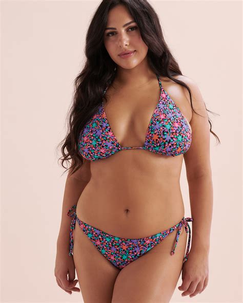TROPIK Hot Tropical Ribbed Triangle Bikini Top Tropical Bikini Village