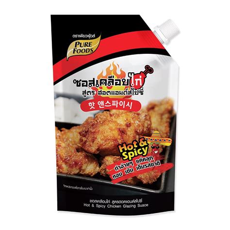 เพยวฟดส ซอสเคลอบไก สตรฮอตแอนดสไปซ กรม Pure Foods Hot and Spicy Chicken Glazing
