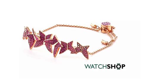 Swarovski Jewellery Ladies Rose Gold Plated Lilia Butterfly Slider Bracelet 5378695 Youtube