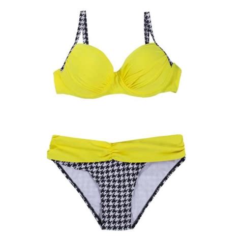 Bikinis T Maillot De Bain Bikini Grande Taille Xl Taille Haute Femmes Sexy Rayure Maillots De