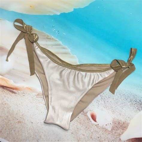 New Handmade Bottom Bikini Gold Nwt Gold Bikini Bikinis Hot Sex Picture