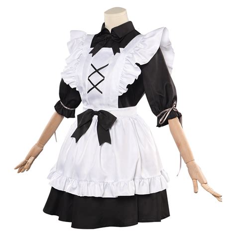 Maid Dress Black White Outfits Halloween Carnival Party Suit Cosplay C