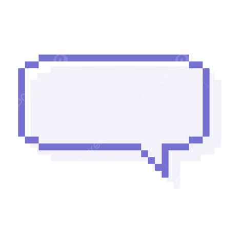 Comics Text Dialog Box PNG Image, Purple Pixel Art Text Box Dialog ...