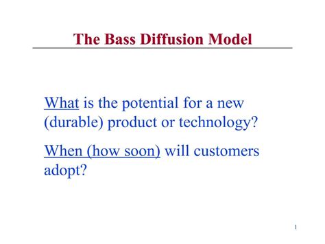 PPT - The Bass Diffusion Model PowerPoint Presentation, free download - ID:207599