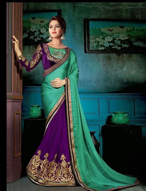 Satin Chiffon Georgette Saree At Rs 1499 Plain Georgette Sarees In