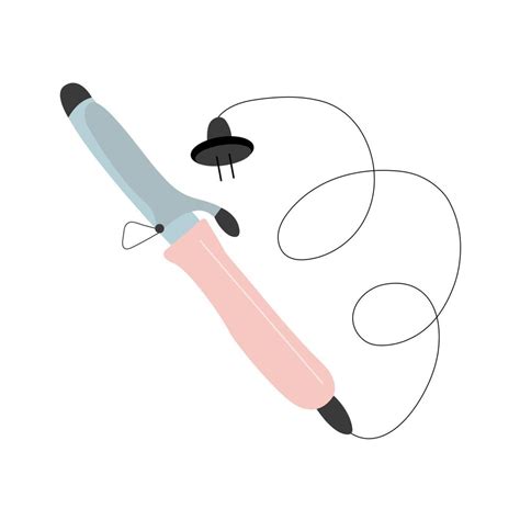 Vector curling iron flat illustration. Flat style curling iron clip art 12466009 Vector Art at ...