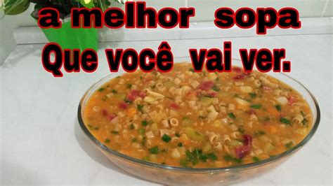 Sopa de macarrão legumes e carne moída YouTube