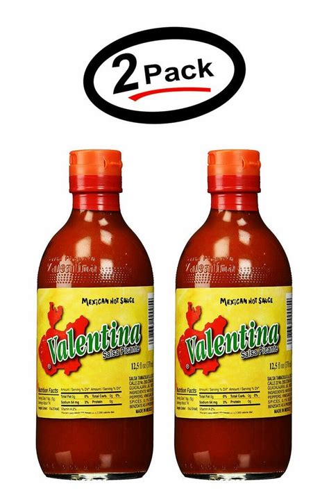 2 Valentina Salsa Hot Red Sauce Mexican Hot Sauce 12 5 Oz Red Pepper Sauce Red Sauce Chili