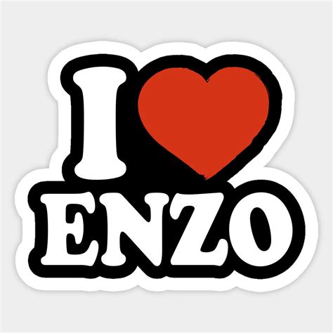 I Love Enzo I Heart Enzo Red Heart Valentine S Day Enzo Name Gift For