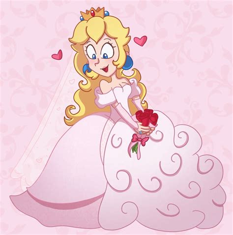 Princess Peach Wedding Dress Pose 1 by nintenprincess-draws on DeviantArt