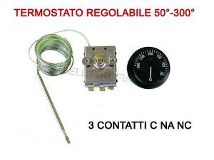 TERMOSTATO REGOLABILE CON SONDA BULBO 50 300C STUFA IDRO CALDAIA