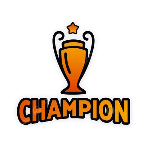 champion cup sign  golden ribbon vector illustration stock ikumen