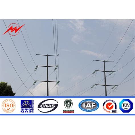 Galvanization Steel Utility Pole For 110kv Electrical Power