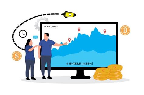 Premium Vector | Businessman and businesswoman discuss stock market ... 