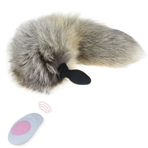 Sex Toy Fox Tail Anal Plug Vibrator Wireless