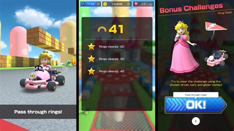 Mario Kart Tour Flower Tour Bonus Challenges Ring Race