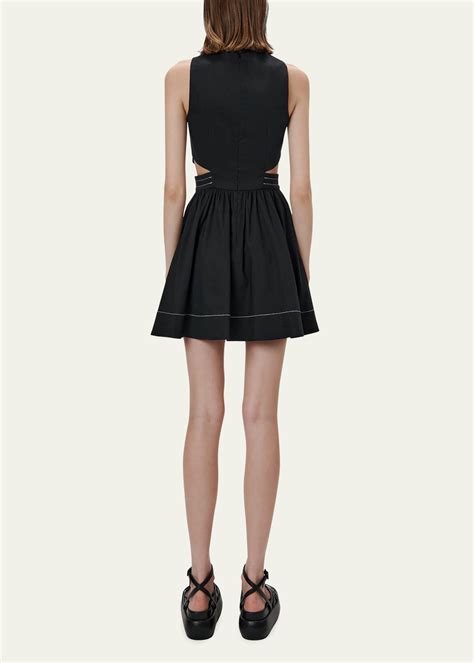 Simkhai Carlisle Linen Blend Cutout Mini Dress Bergdorf Goodman