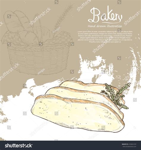 Illustration Bakery Bakery Background Design Stock Vector (Royalty Free ...