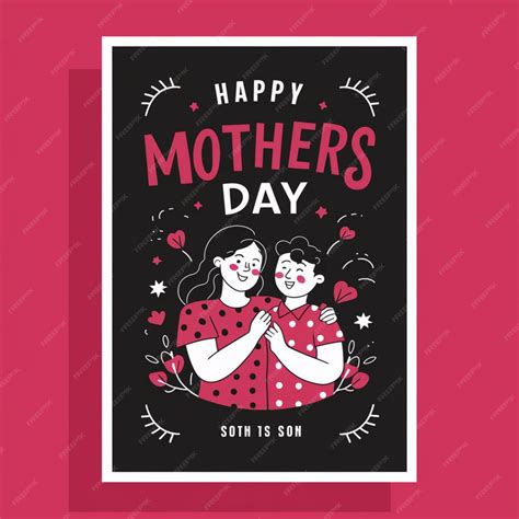 Premium Photo Happy Mothers Day Poster Design Template