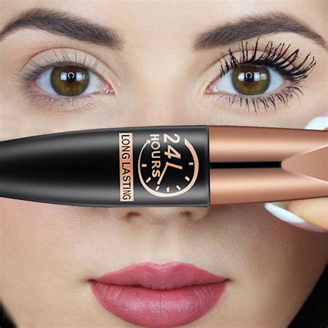 Waterproof Anti Sweat Mascara Lengthens Eyelashes Extension Black Silk