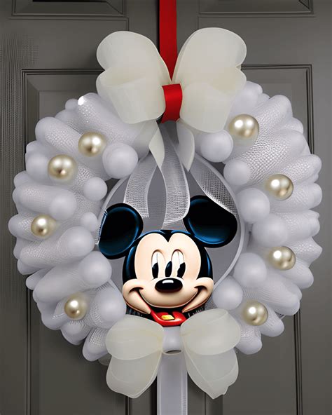 Mickey Mouse Deco Mesh Wreath Stunning Hyper Realistic 32k · Creative