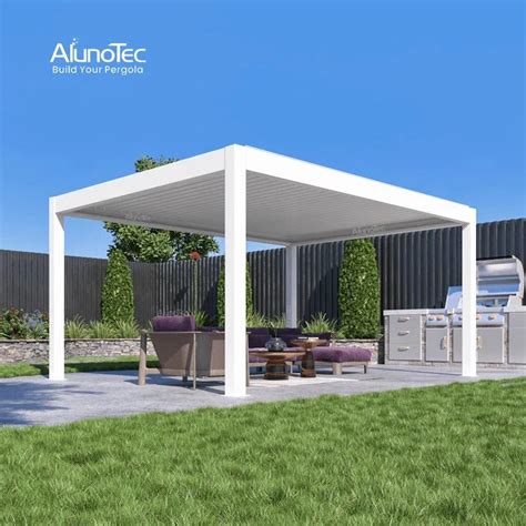 AlunoTec Customized Backyard Roof Patio Aluminium Gazebo Louvres