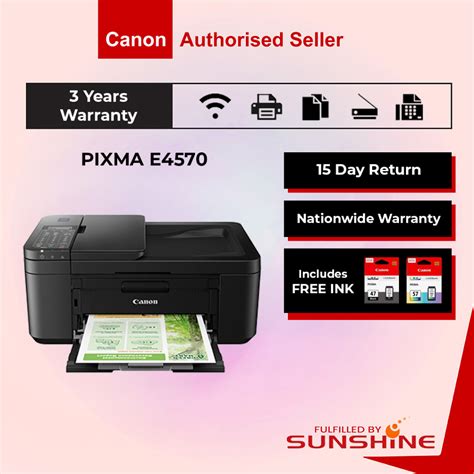 Canon Pixma E4570 Wireless All In One With Fax And Automatic 2 Sided Printing E470 Shopee