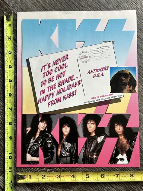 KISS Ad Advert Hot In The Shade Album Happy Holidays USA 1989 Vintage Kiss Rock City Collectibles