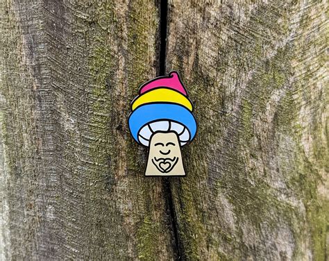 Pansexual Mushroom Pride Pin Pride LGBT Omnisexual Gay Etsy UK