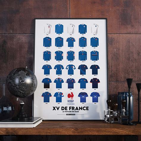 Affiche Maillots historiques du XV De France Sport à l affiche