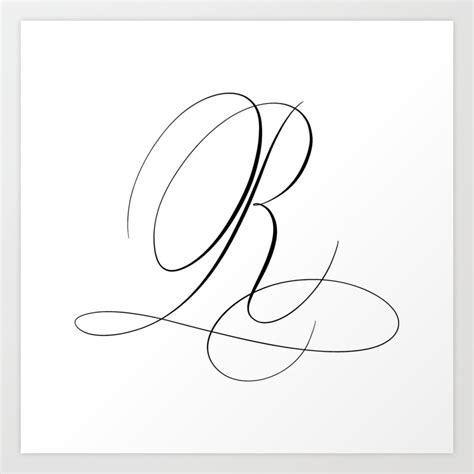 The Letter R In Cursive