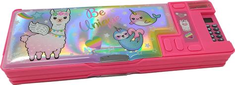 Amazon Hot Focus Llama Multifunction Pencil Case Pencil Box For Girls Compartments
