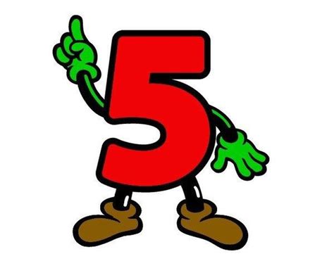 Цифра 5 в срисовках и картинках для детей и взрослых.