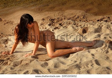 Sexy Beautiful Brunette Woman Naked Beach Stock Photo Shutterstock
