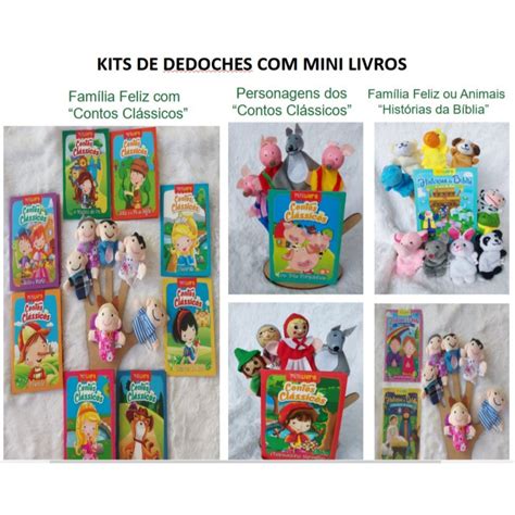 Kits Fantoches Dedos Dedoches Livro De Bolso Mini Livro Cl Ssicos