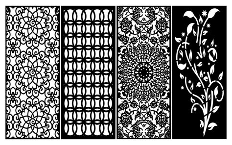 Decorative floral patterns, geometric template for cnc laser cutting ...