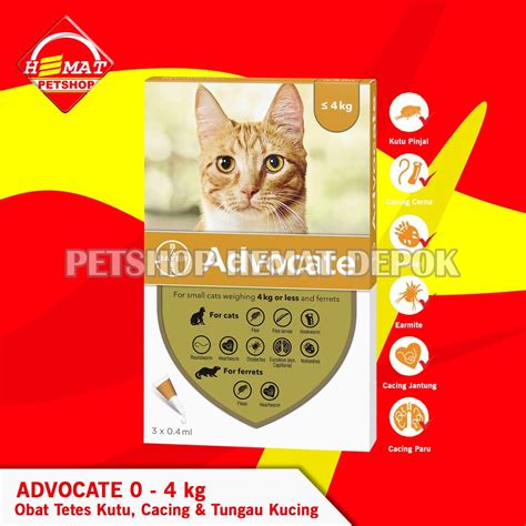 Jual Obat Tetes Kutu Cacing Tungau Flea Scabies Kucing Advocate