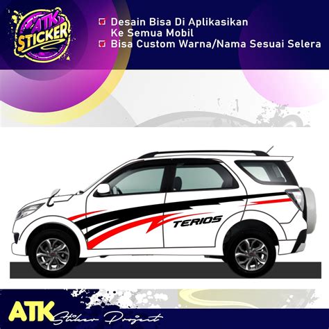 Jual Decal Stiker Cuting Striping Mobil Custom Toyota Rush Terios