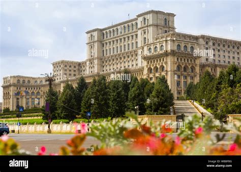 Building Of Romanian Parliament Palace Of Parliament In Bucharest