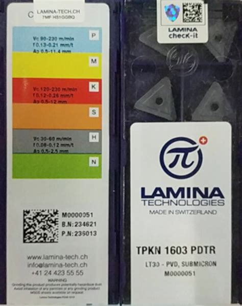 Inserto De Carburo De Lamina Original Tpkr Tpkr Tpkn Pdtr