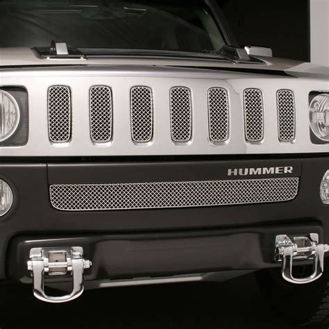 Grillcraft® Hummer H3 Base Sport Utility 2006 7 Pc Sw Series Polished Heavy Mesh Grille