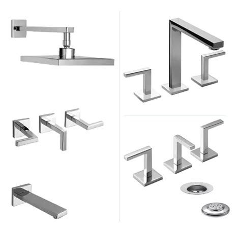 Combo Griferia Piazza Unique Lever Ducha Lavatorio Bidet