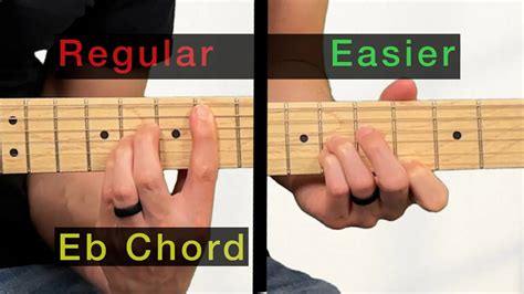 🎸 Eb Chord E Flat Guitar Chord Easier Ways To Play Guitar Increase