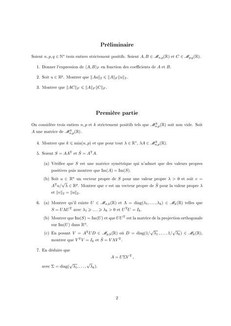 X Ens Mp Maths A Sujet Alloschool