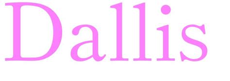 dallis   girls uk baby names